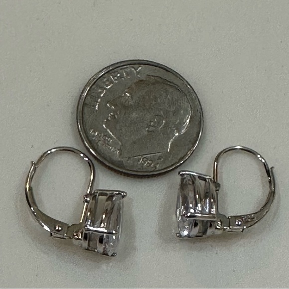 PAJ Sterling Silver .925 Dangle Drop Pear Shape Earrings NWOT - Picture 5 of 6